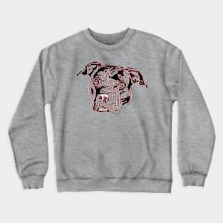 Pitbull Dog Canine Breed Head Strong Muscular Guard Crewneck Sweatshirt